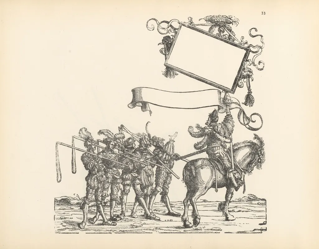 The Triumphs Of The Emperor Maximilian I Pl 33 by Hans Burgkmair - Canvas Print