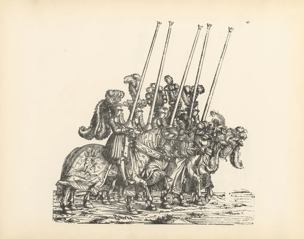 The Triumphs Of The Emperor Maximilian I Pl 45 by Hans Burgkmair - Canvas Print