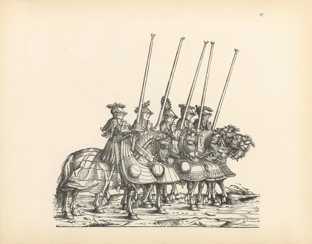 The Triumphs Of The Emperor Maximilian I Pl 47 by Hans Burgkmair - Canvas Print