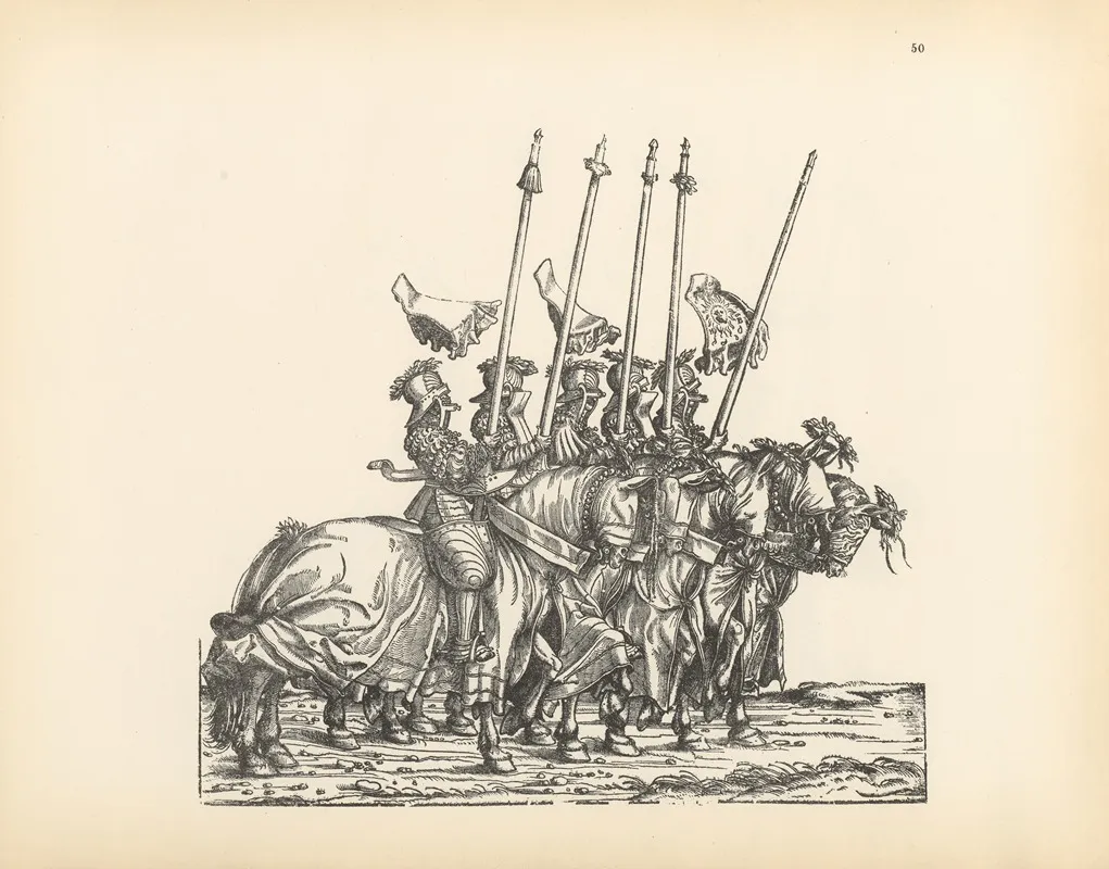 The Triumphs Of The Emperor Maximilian I Pl 50 by Hans Burgkmair - Canvas Print