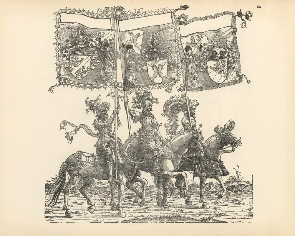 The Triumphs Of The Emperor Maximilian I Pl 60 by Hans Burgkmair - Canvas Print
