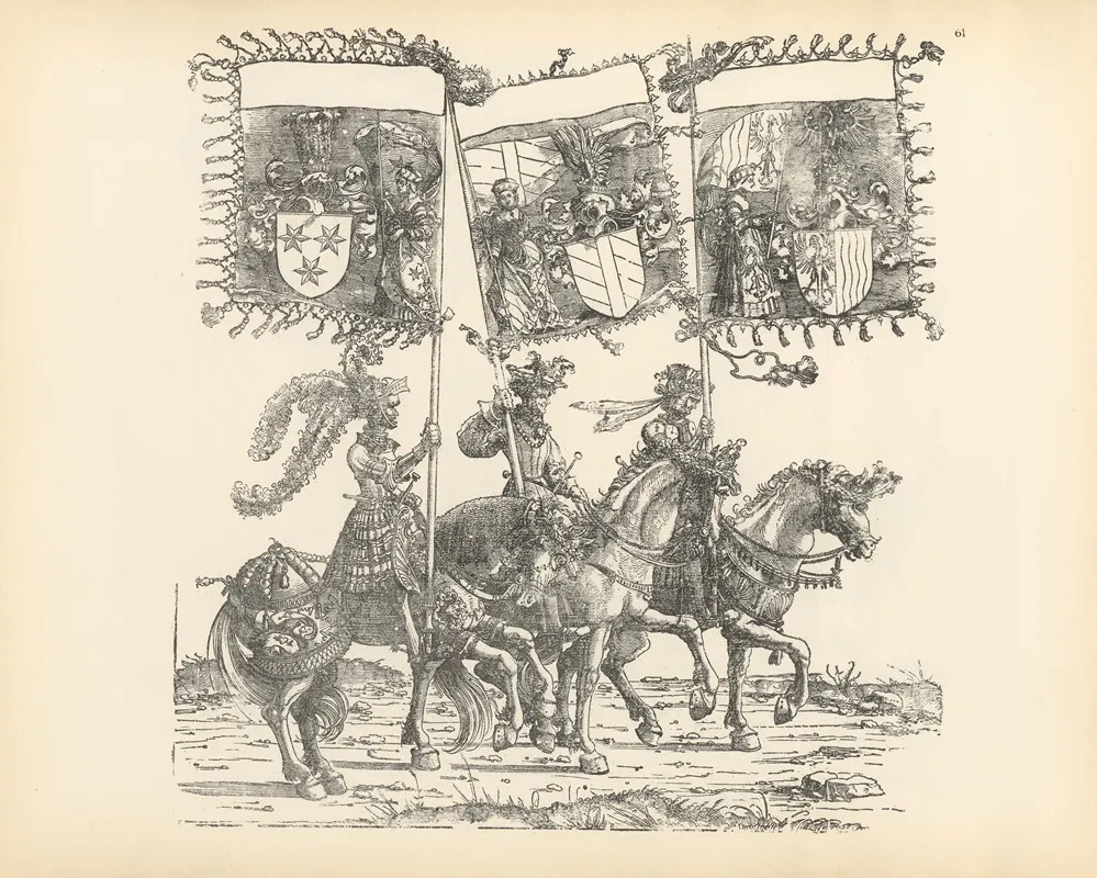 The Triumphs Of The Emperor Maximilian I Pl 61 by Hans Burgkmair - Canvas Print