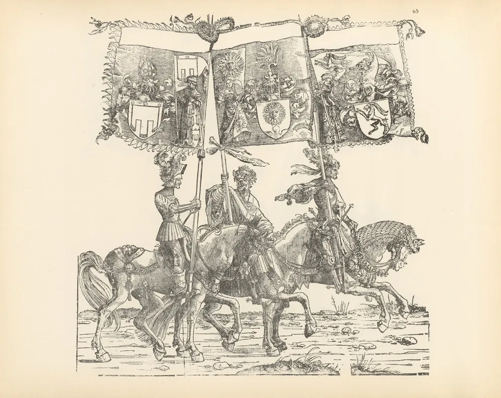 The Triumphs Of The Emperor Maximilian I Pl 63 by Hans Burgkmair - Canvas Print