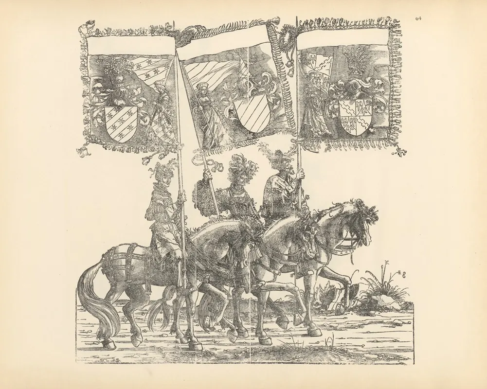 The Triumphs Of The Emperor Maximilian I Pl 64 by Hans Burgkmair - Canvas Print