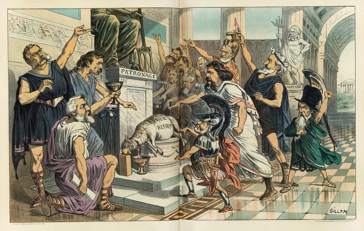 The True Meaning Of Republican Harmony by Bernhard Gillam - Canvas Print