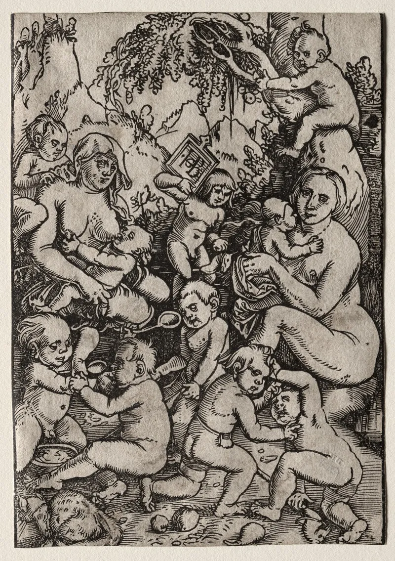 The Two Mothers by Hans Baldung - Canvas Print