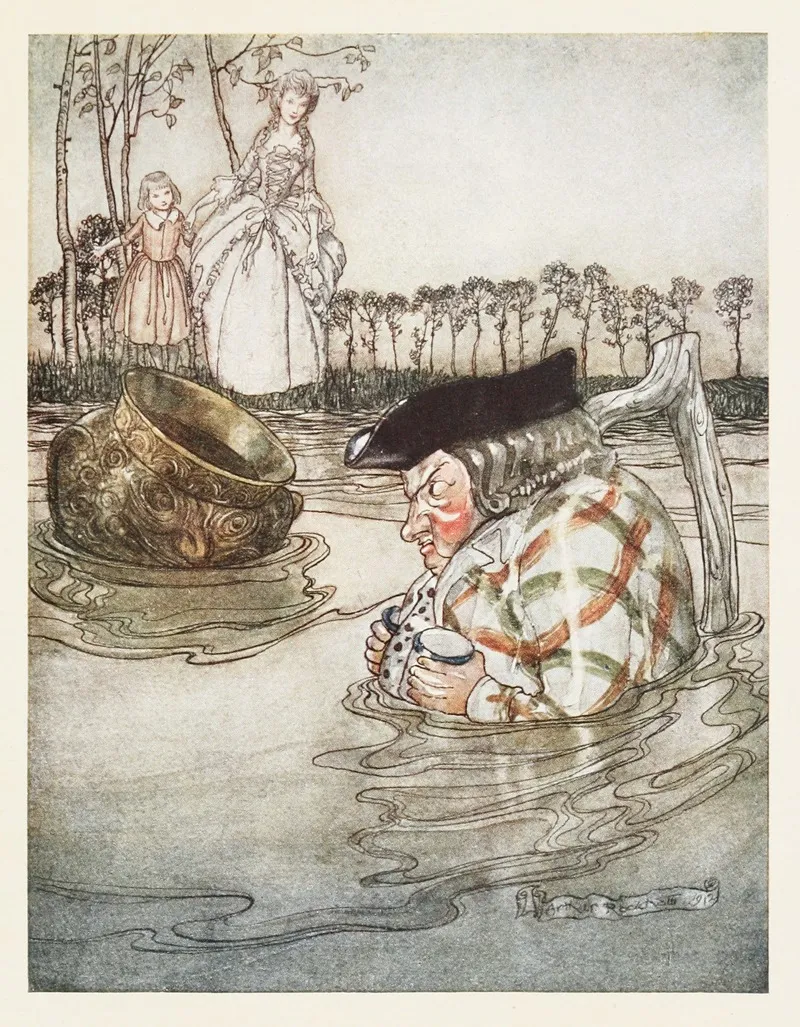 The Two Pots 2 by Arthur Rackham - Canvas Print