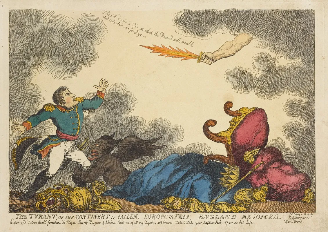The Tyrant Of The Continent Is Fallen Europe Is Free England Rejoices