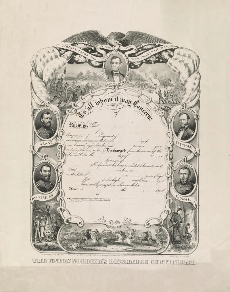 The Union Soldiers Discharge Certificate