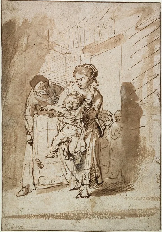 The Unruly Child by Rembrandt van Rijn - Canvas Print