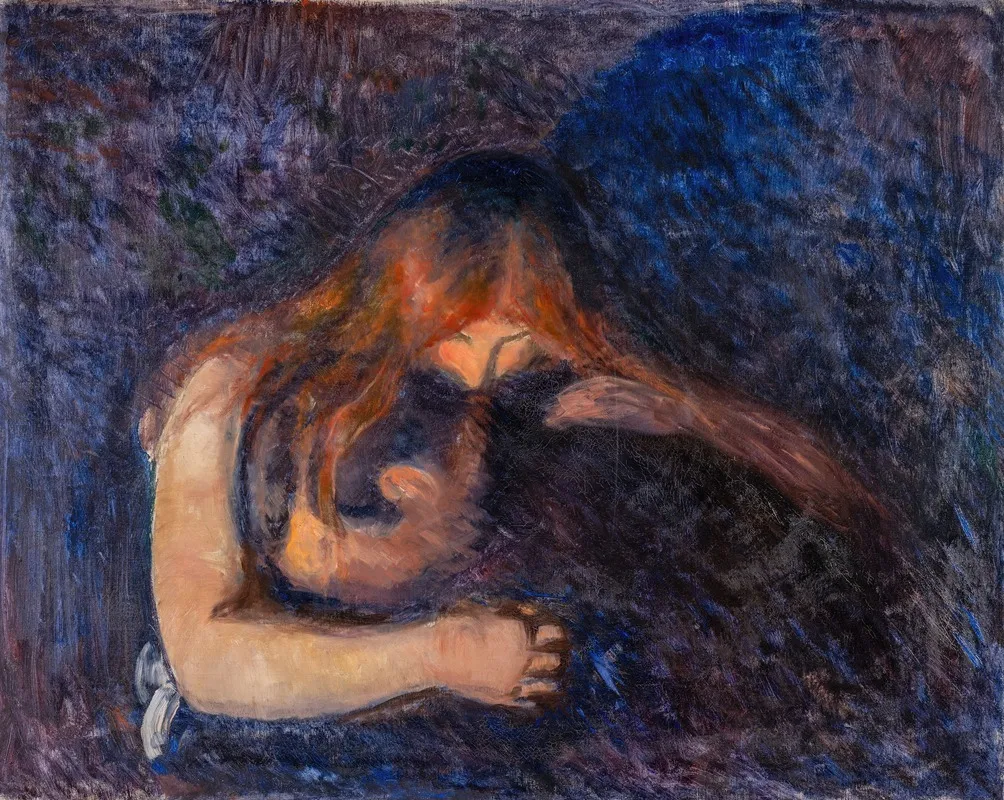The Vampire 2 by Edvard Munch - Canvas Print