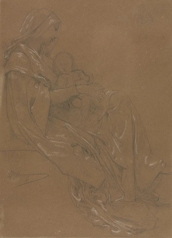 The Virgin And Child 7 by William Bouguereau - Canvas Print