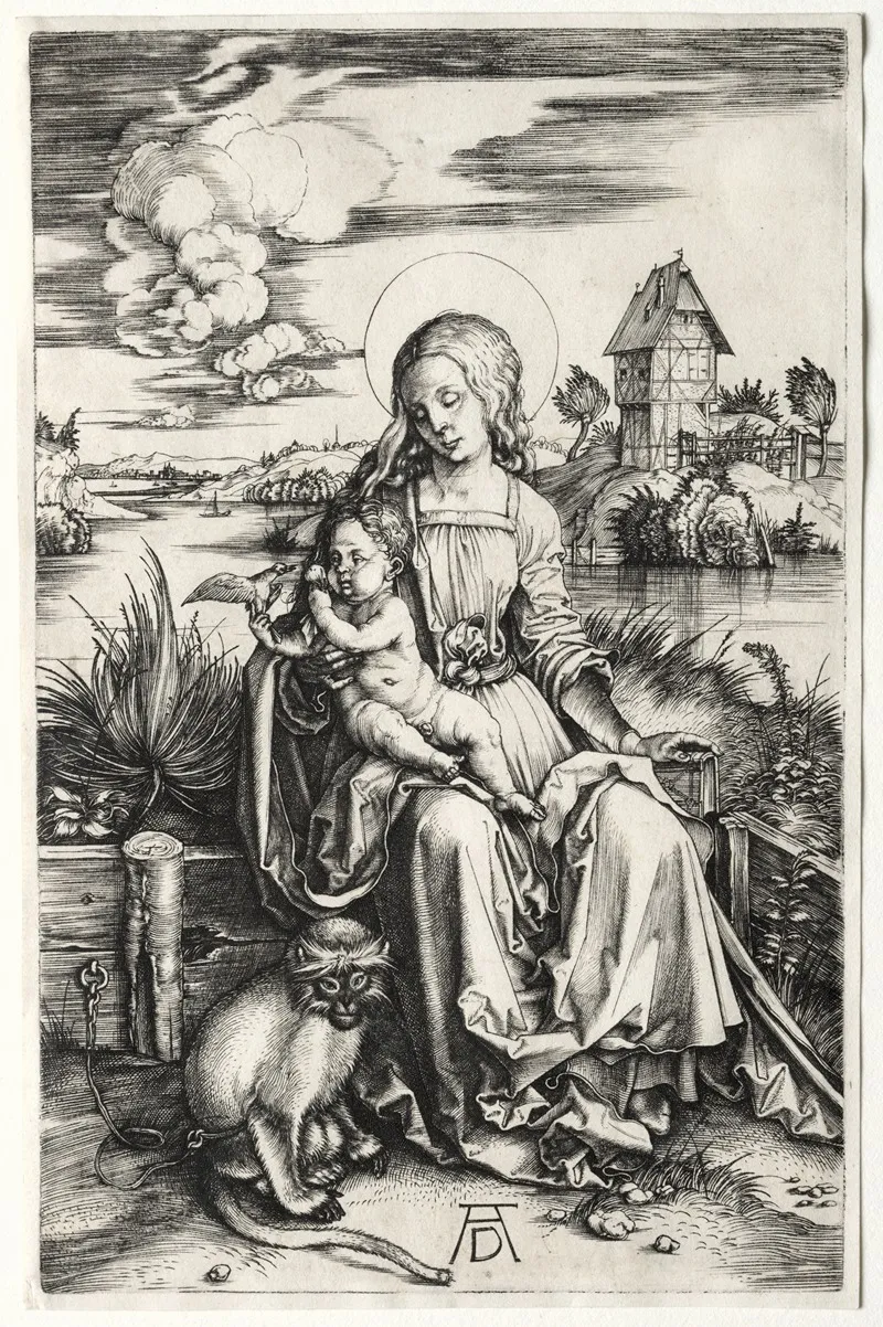 The Virgin And Child With A Monkey