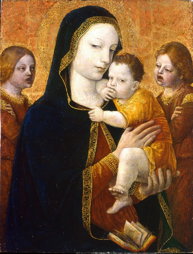 The Virgin And Child With Two Angels