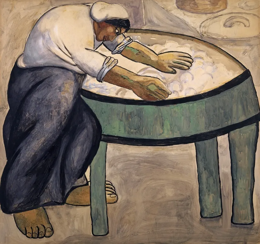 The Washerwoman 2 by Kazimir Malevich - Canvas Print