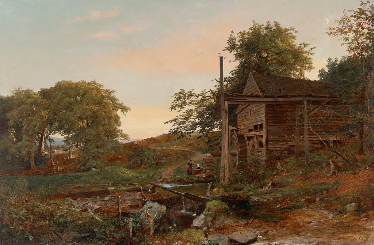 The Watermill by Jasper Francis Cropsey - Canvas Print