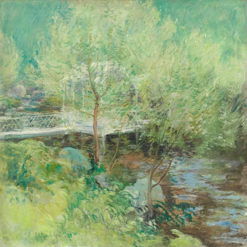 The White Bridge by John Henry Twachtman - Canvas Print