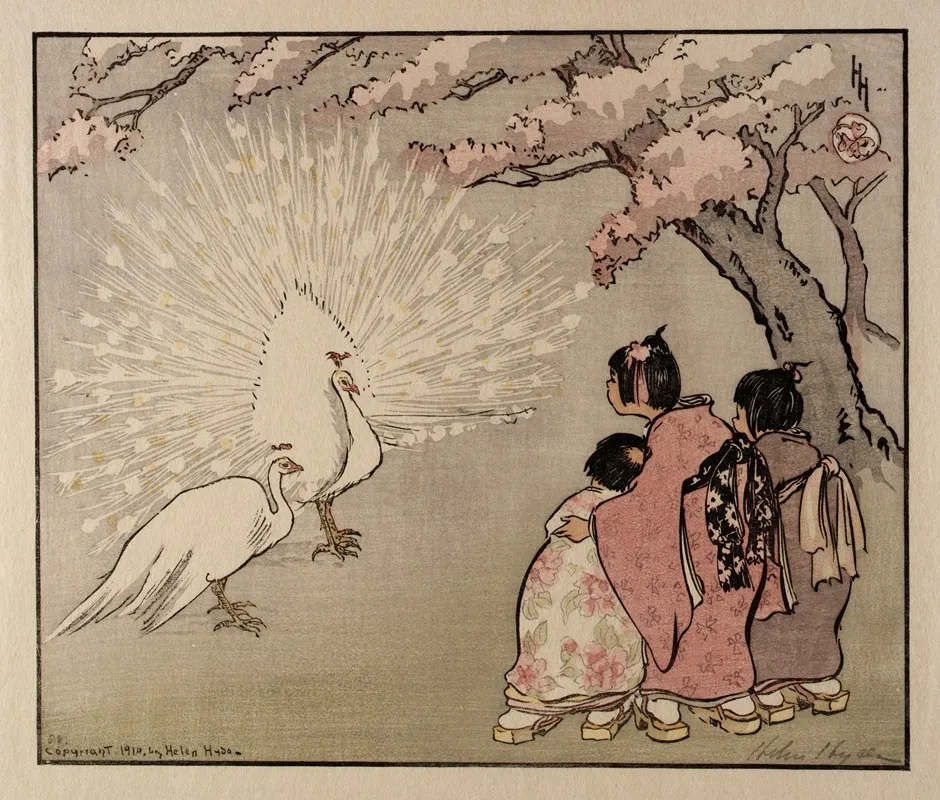 The White Peacock by Helen Hyde - Canvas Print