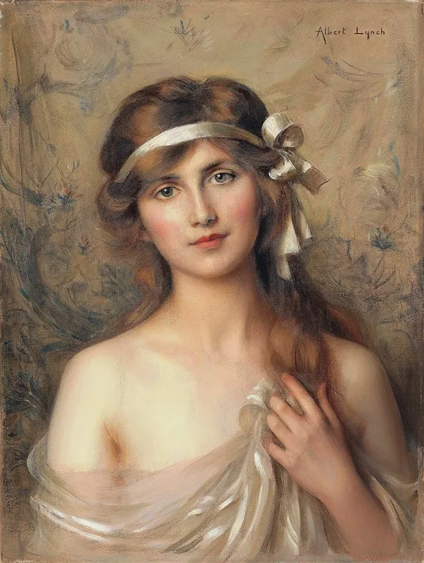 The White Ribbon by Albert Lynch - Canvas Print