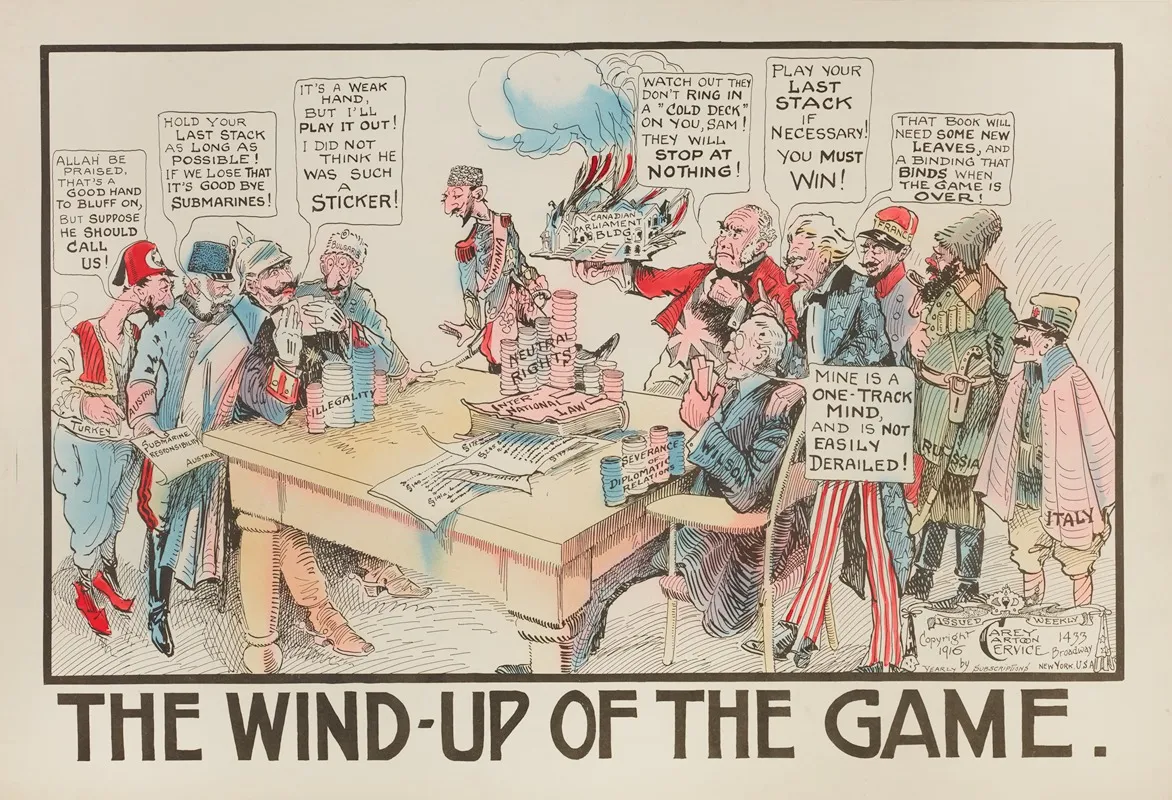 The Wind Up Of The Game by Carey Cartoon Service - Canvas Print