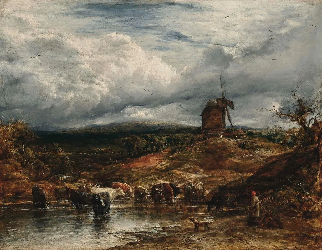 The Windmill 5 by John Linnell - Canvas Print