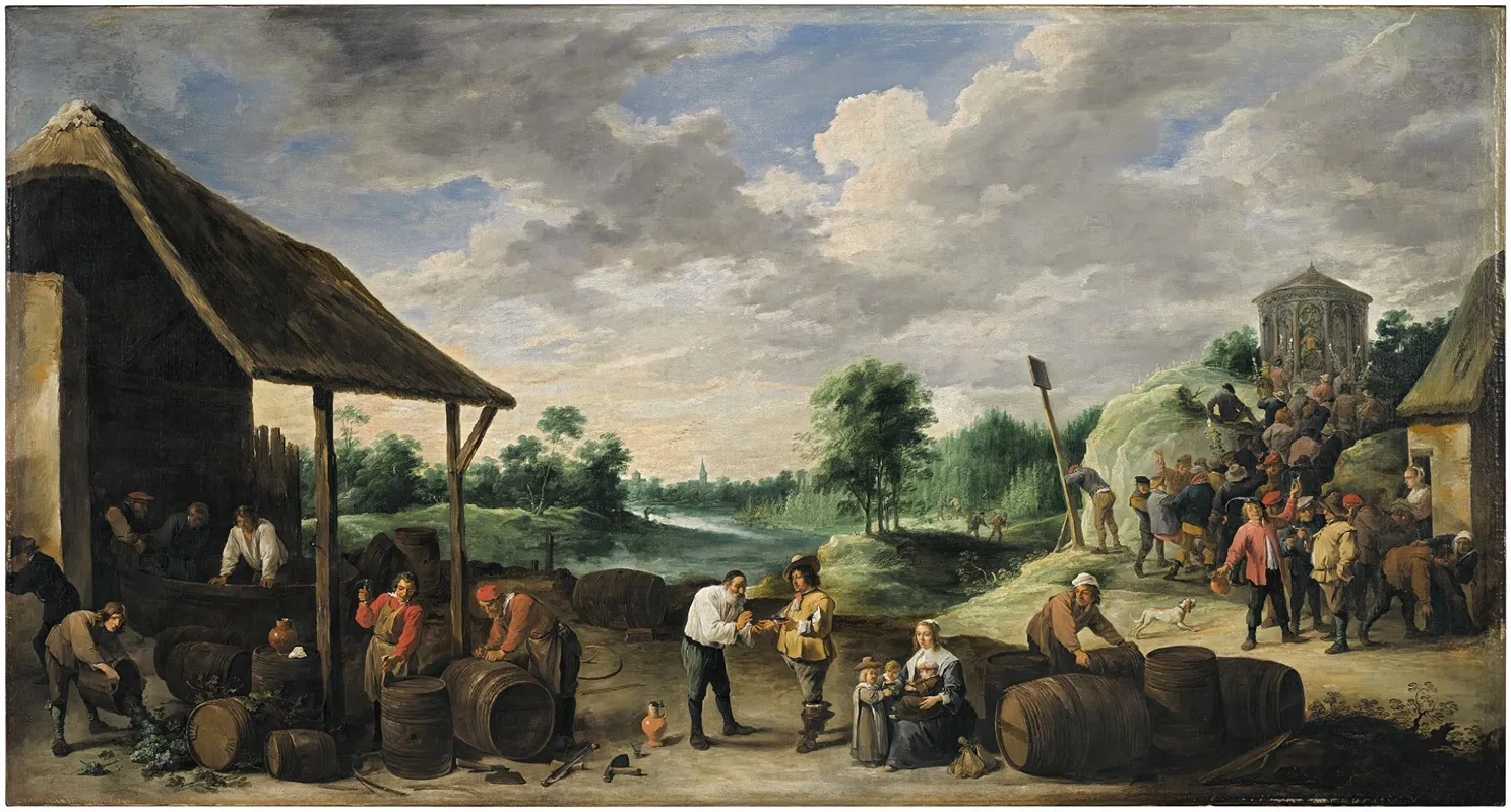 The Wine Harvest by David Teniers The Younger - Canvas Print