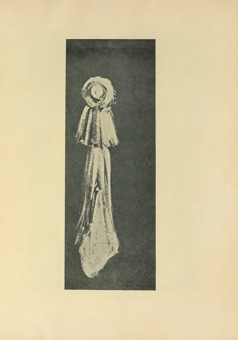 The Woman In White From The Savoy No by Aubrey Vincent Beardsley - Canvas Print