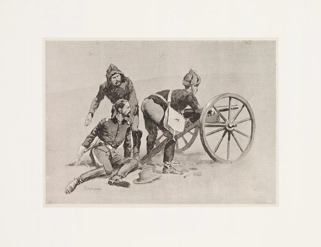 The Wounding Of Lieutenant Hawthorne The Hotchkiss Gun Playing On The Cave