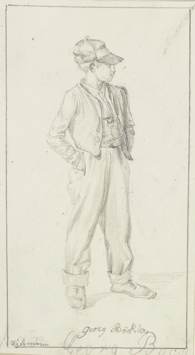 The Young Georg Bockler by Jakob Fürchtegott Dielmann - Canvas Print