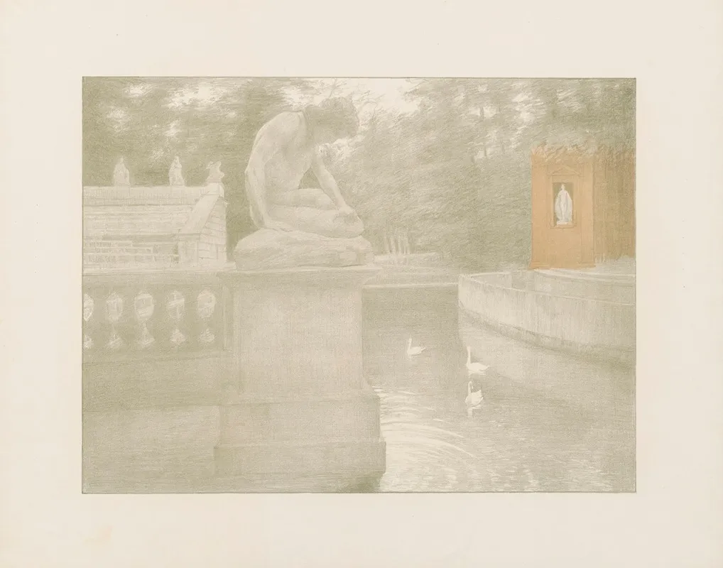 Theatre In Lazienki Park Fragment by Franciszek Siedlecki - Canvas Print