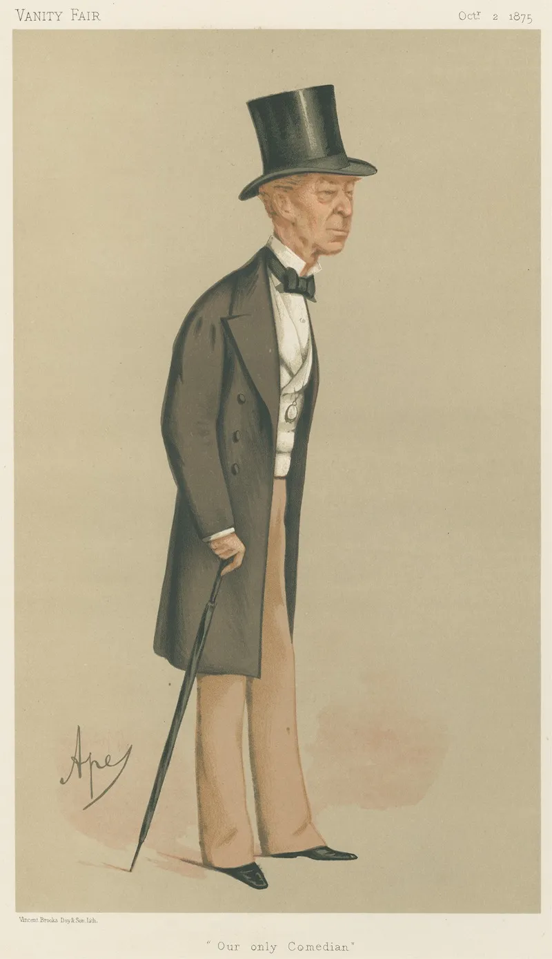 Theatre Our Only Comedian Mr Charles James Mathews October 2 1875 by Carlo Pellegrini - Canvas Print