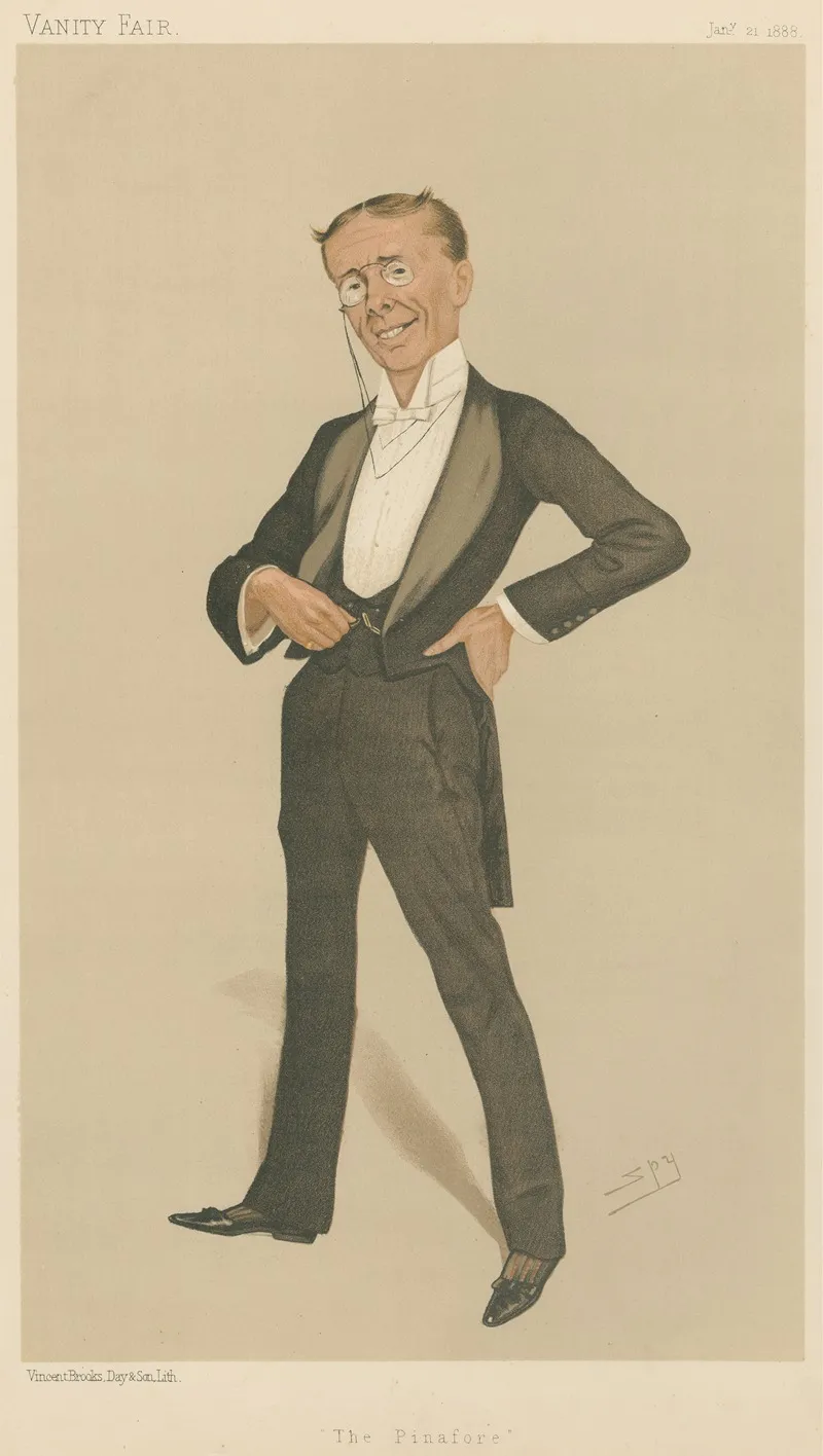 Theatre The Pinafore Mr George Grossmith January 21 1888 by Leslie Matthew Ward - Canvas Print