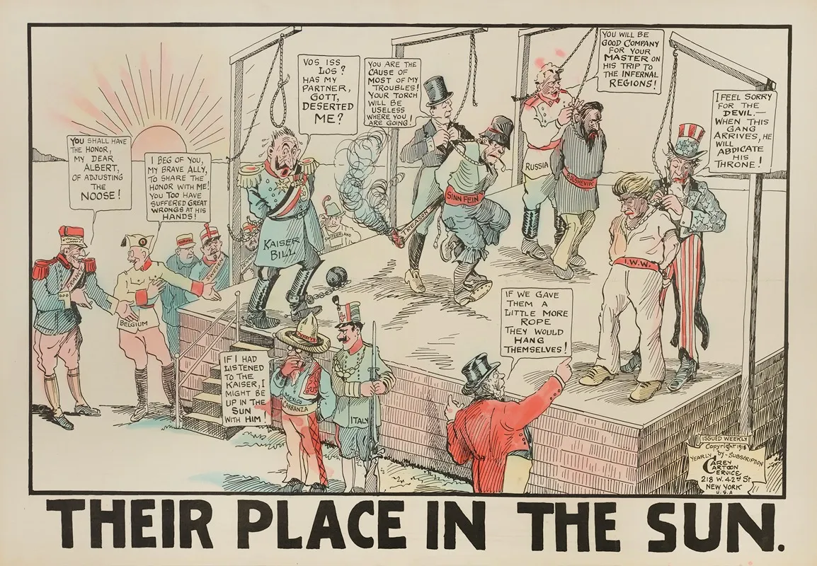 Their Place In The Sun by Carey Cartoon Service - Canvas Print