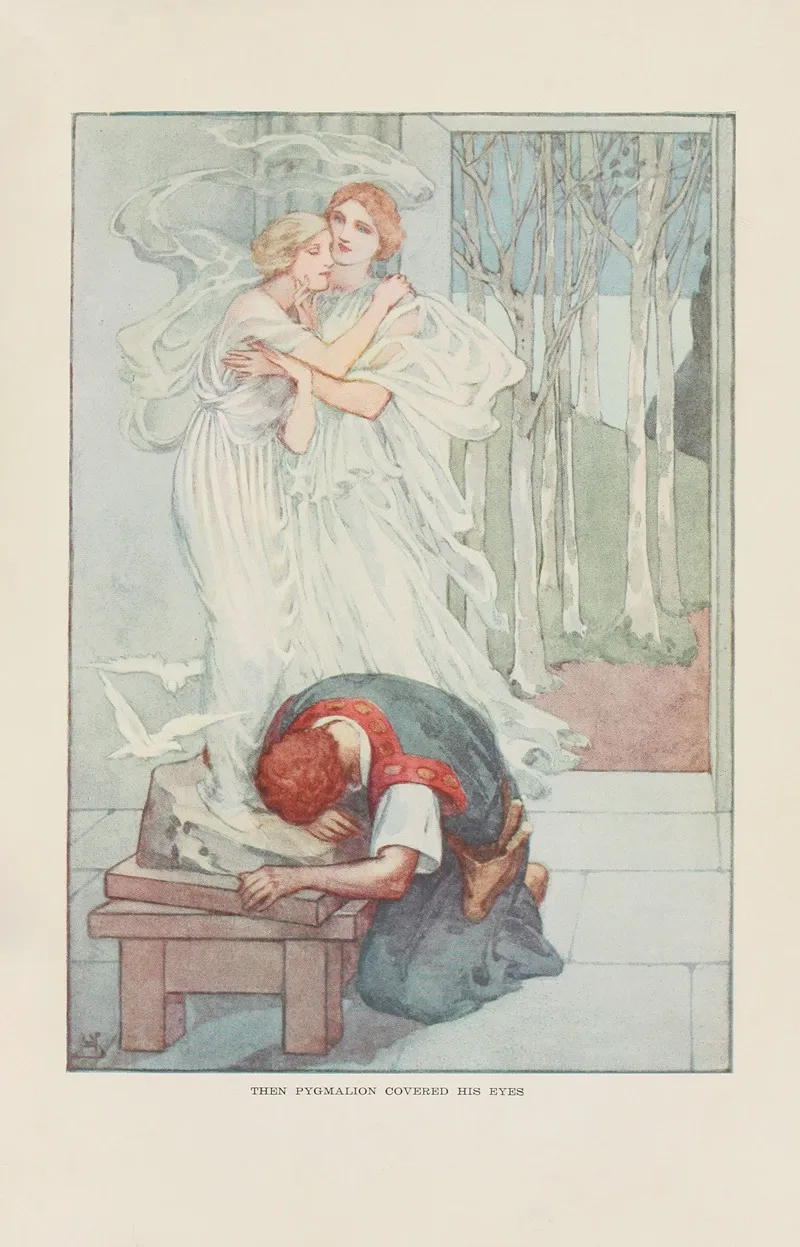 Then Pygmalion Covered His Eyes by Helen Stratton - Canvas Print