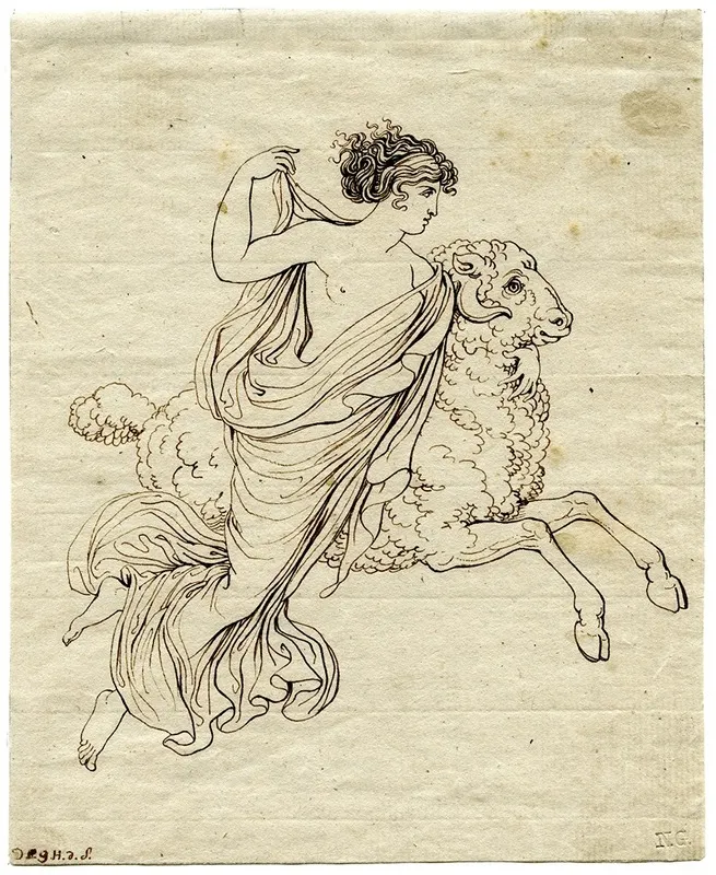 Theophane And Neptune Disguised As A Ram by David Humbert de Superville - Canvas Print