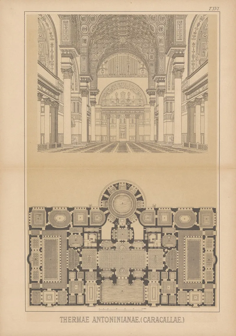 Thermae Antoninianae Caracallae by Christoph Ziegler - Canvas Print