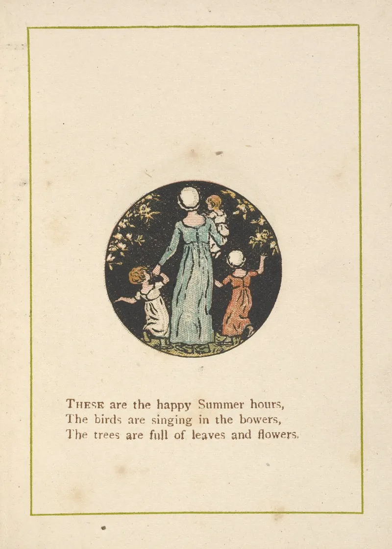 These Are The Happy Summer Hours by Kate Greenaway - Canvas Print