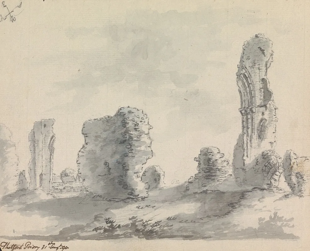 Thetford Priory Norfolk England by James Moore - Canvas Print
