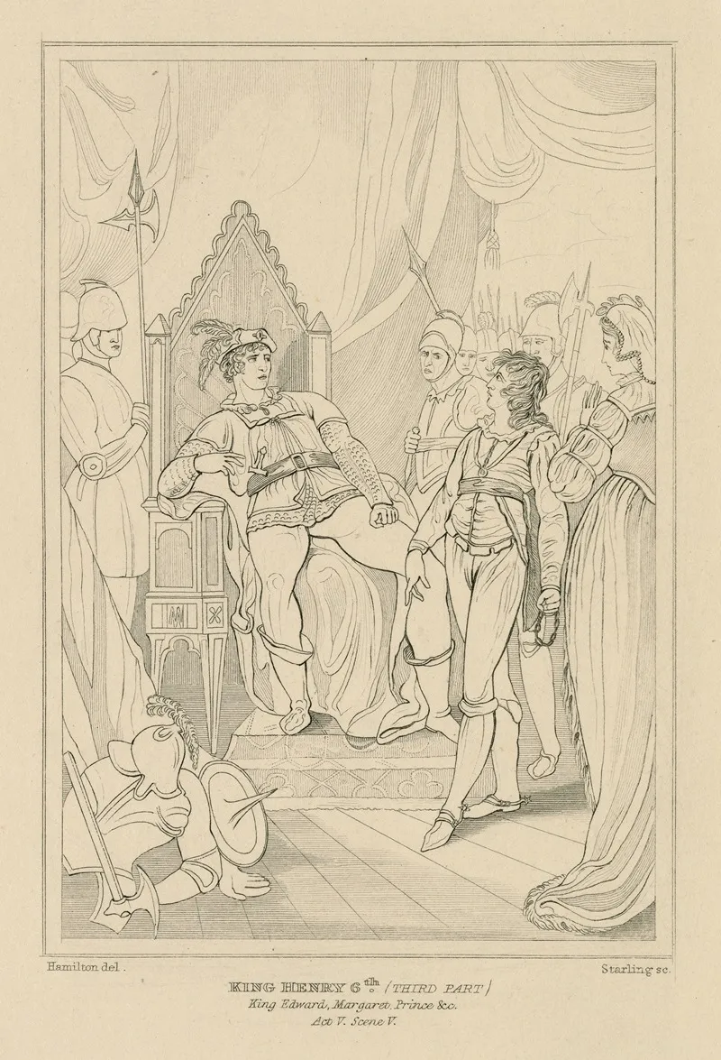 Third Part Of King Henry Vi Act 5 Scene 5 King Edward Margaret Gloucester Soldiers by William Francis Starling - Canvas Print