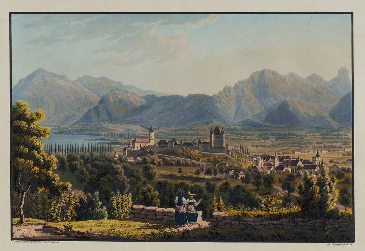Thoun Vers Le Niesen Et Le Stokhorn by David Alois Schmid - Canvas Print