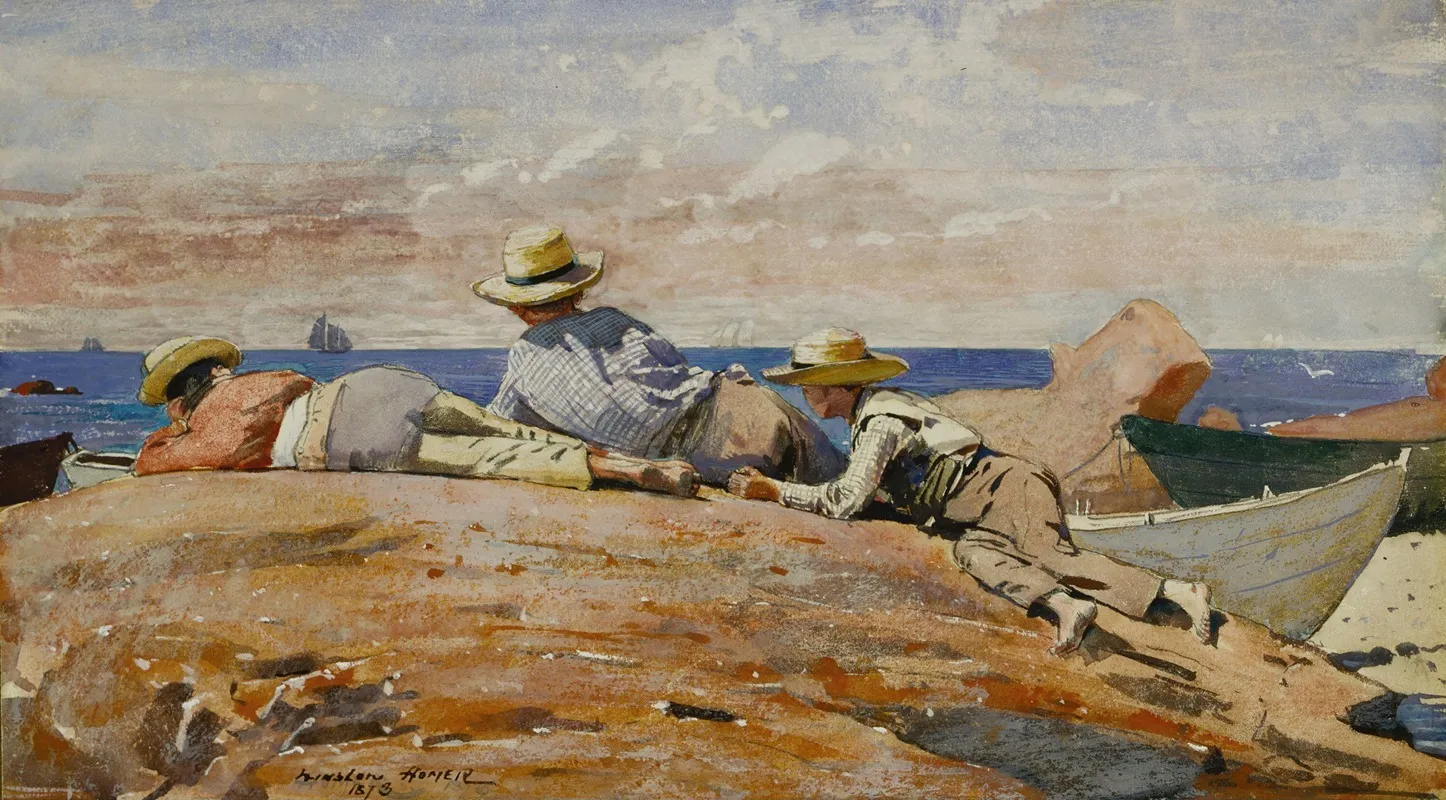 Three Boys On The Shore