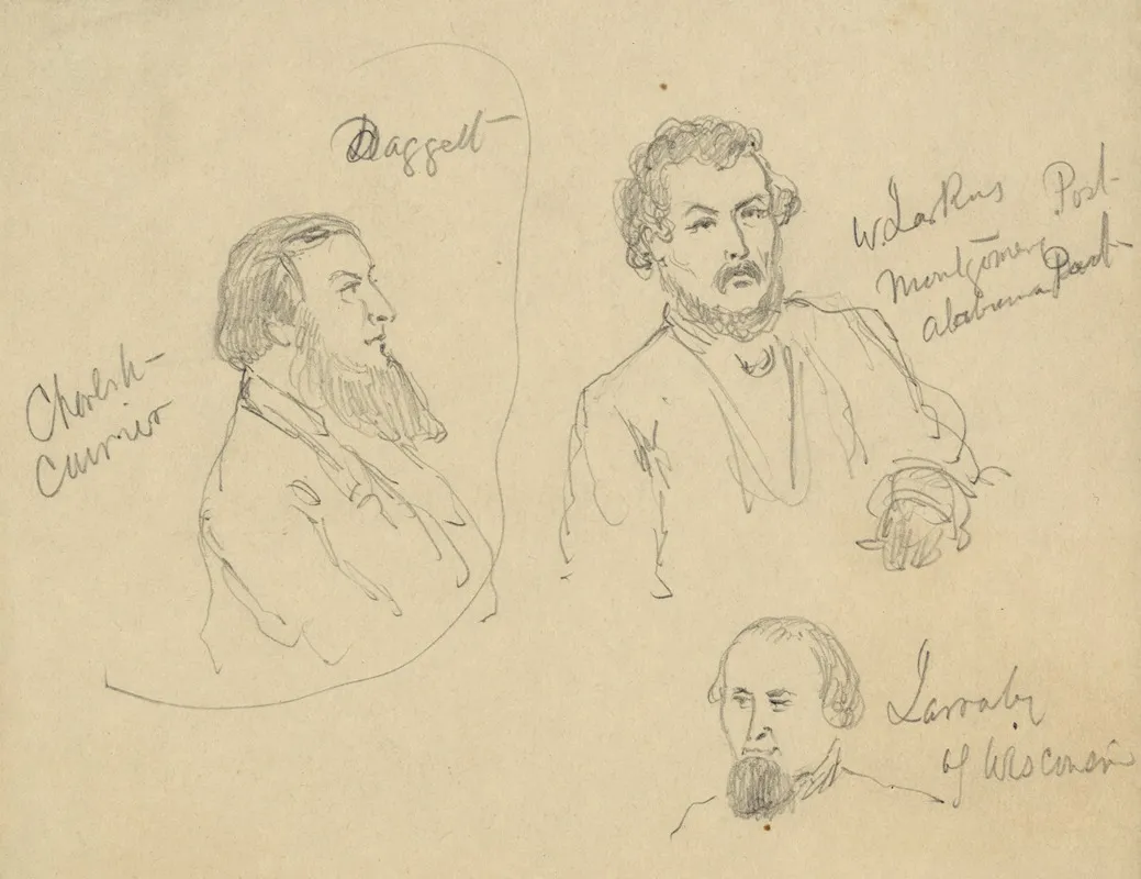 Three Bust Portraits Including News Papermen