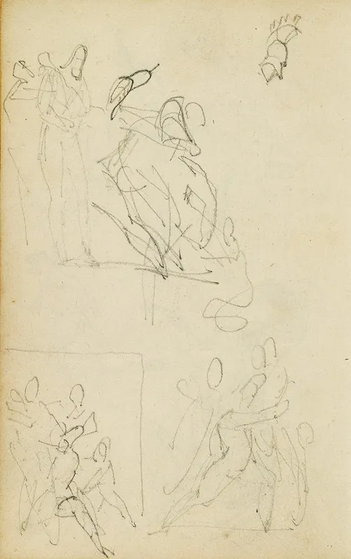 Three Compositional Studies Of Figure Group