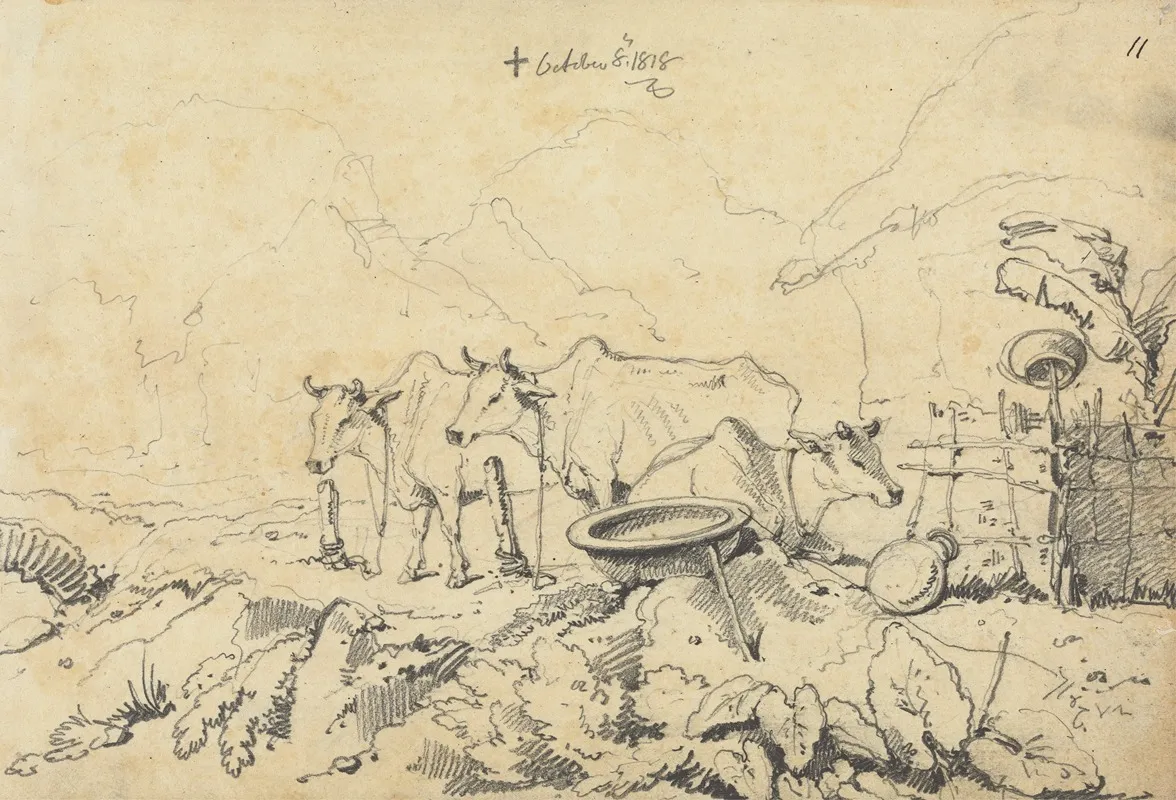 Three Cows Tethered