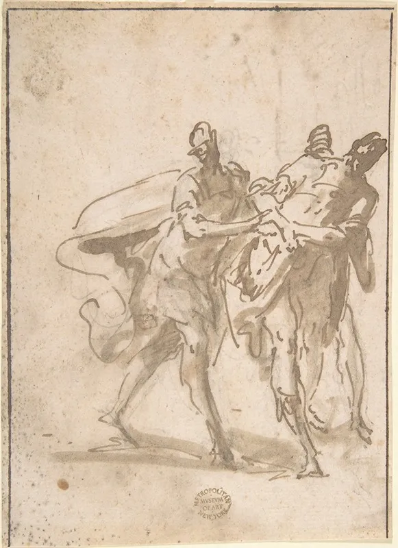 Three Figures 5 by Domenico Mondo - Canvas Print