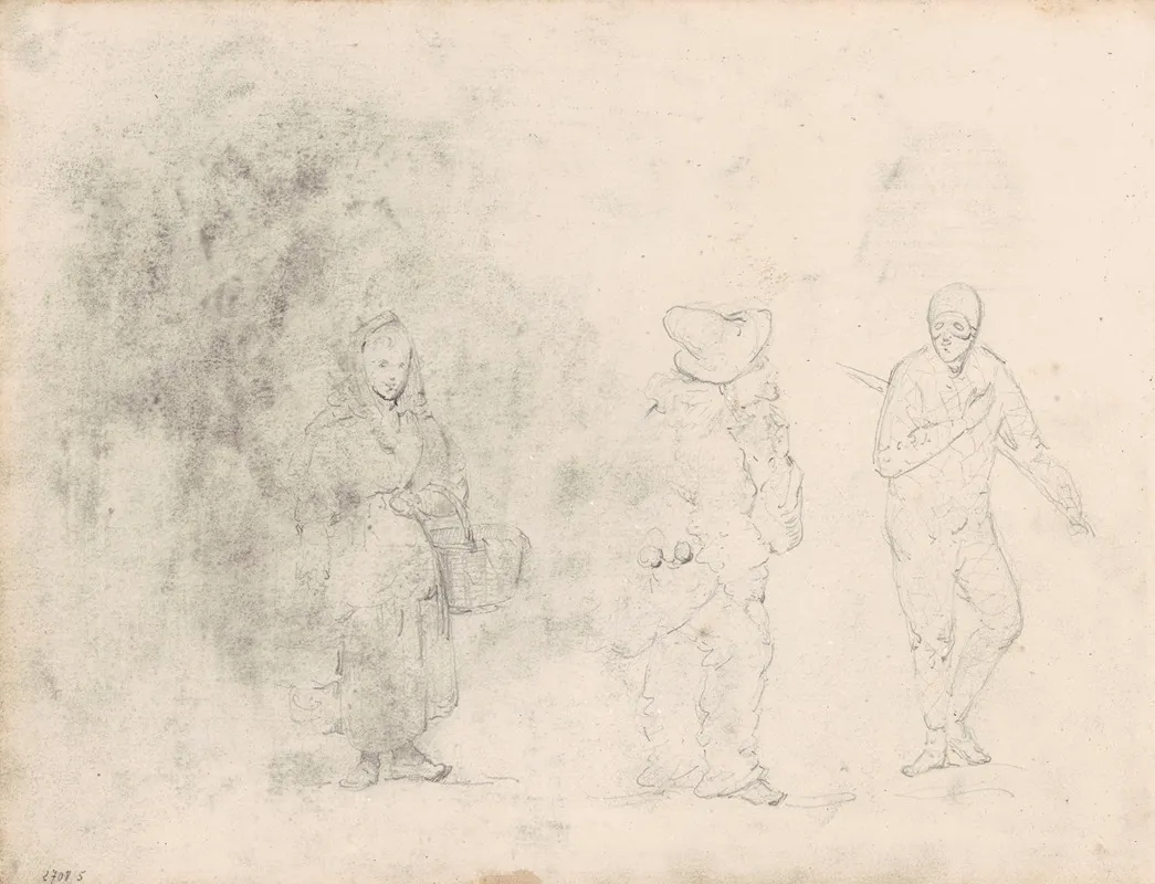 Three Figures 9 by James Ensor - Canvas Print