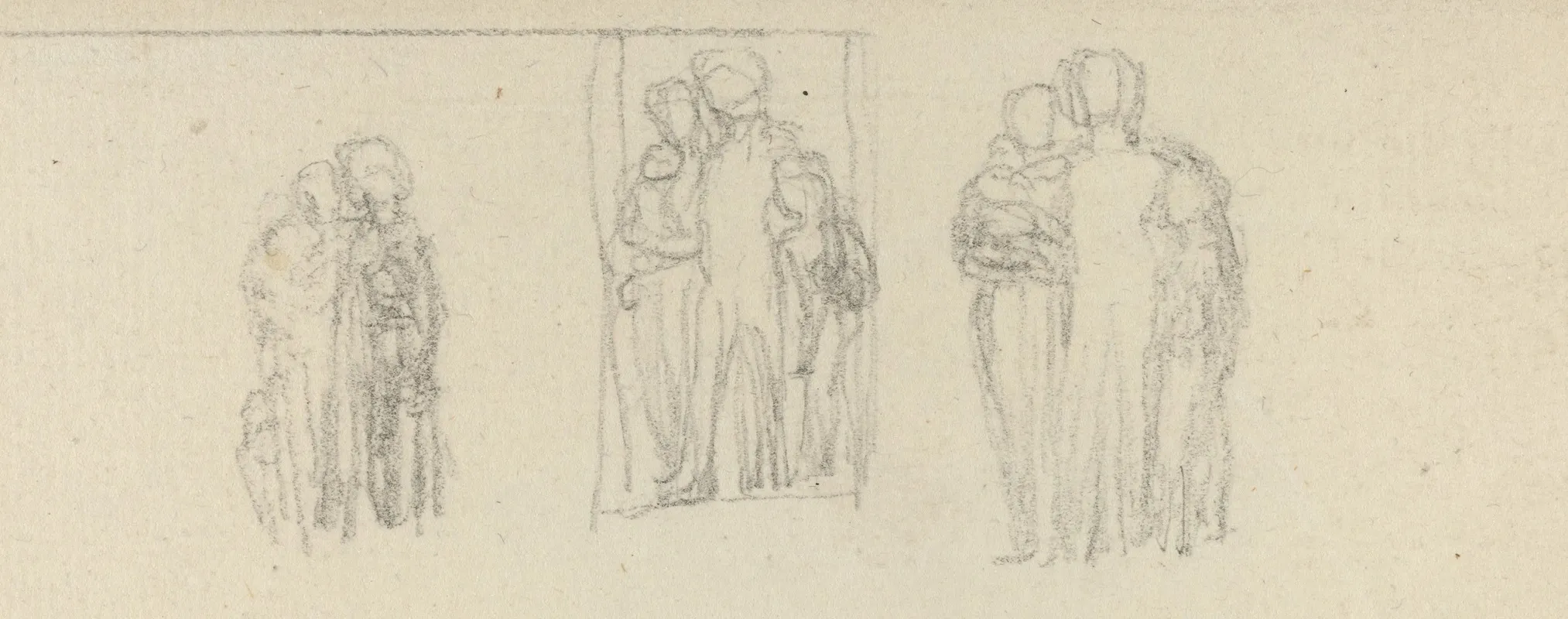 Three Groups Of Figures Parents And Children