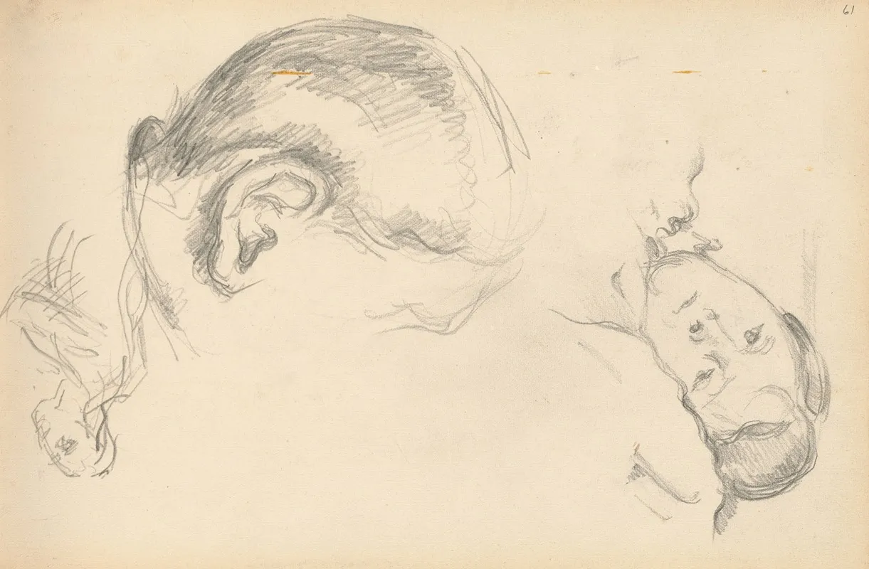 Three Heads One Of Madame Cezanne by Paul Cézanne - Canvas Print