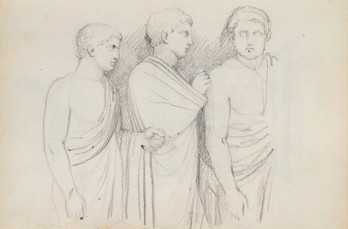 Three Male Figures Three Quarter Length