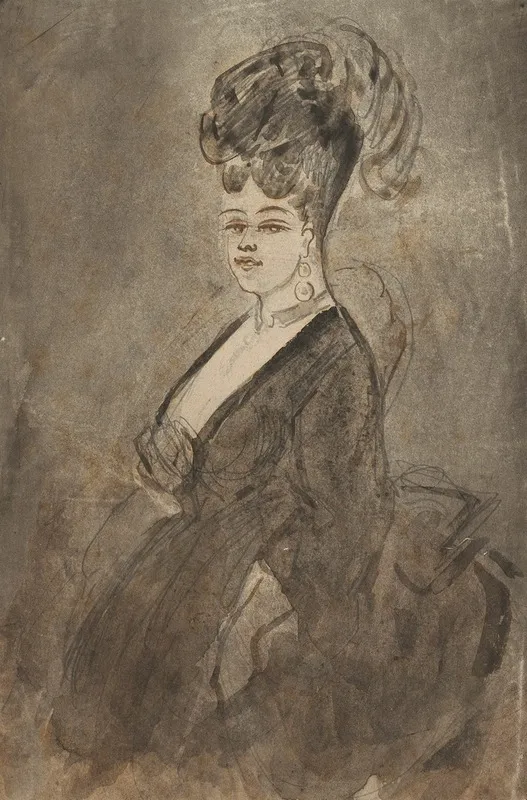 Three Quarter Length Portrait Of A Woman
